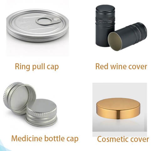 Bottle Caps made of Aluminium Closure Sheets